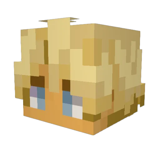 Magves Minecraft avatar head, 3D render