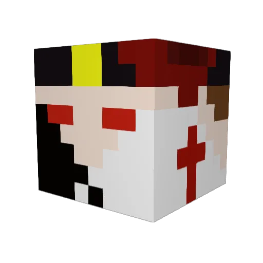 Magyarboss Minecraft avatar head, 3D render