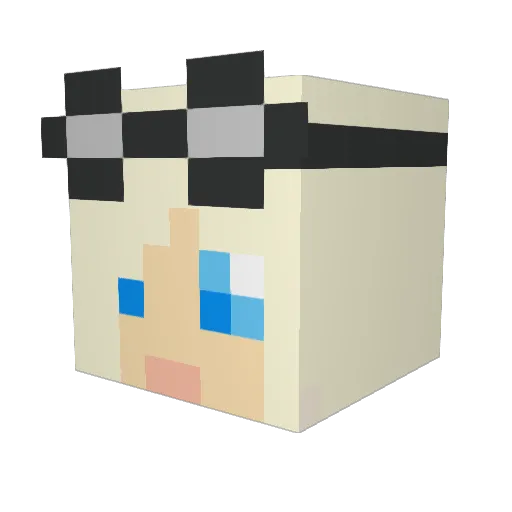 Magyktrix Minecraft avatar head, 3D render