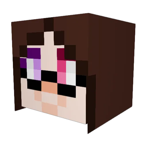 Magzcat Minecraft avatar head, 3D render