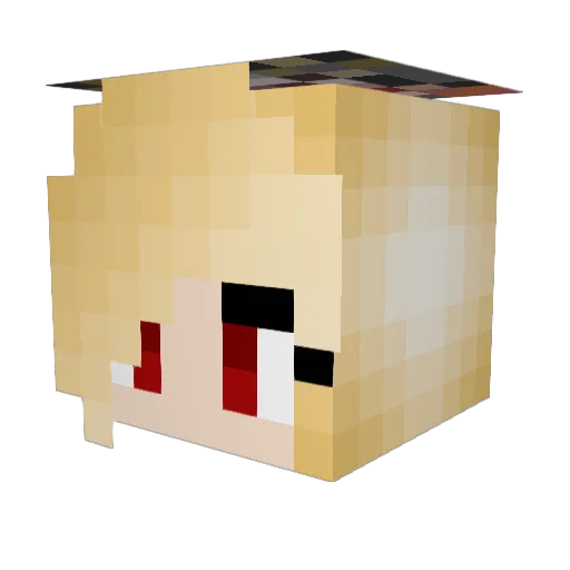 Mah0uk0 Minecraft avatar head, 3D render
