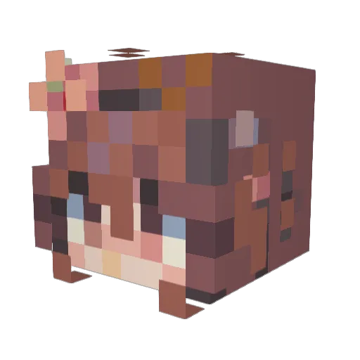 Mah_01 Minecraft avatar head, 3D render