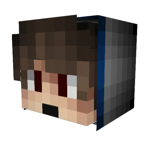 Mahagic Minecraft avatar head, 3D render