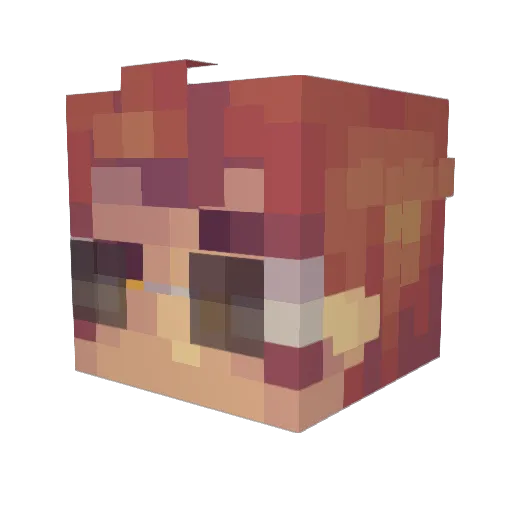 Mahagni Minecraft avatar head, 3D render