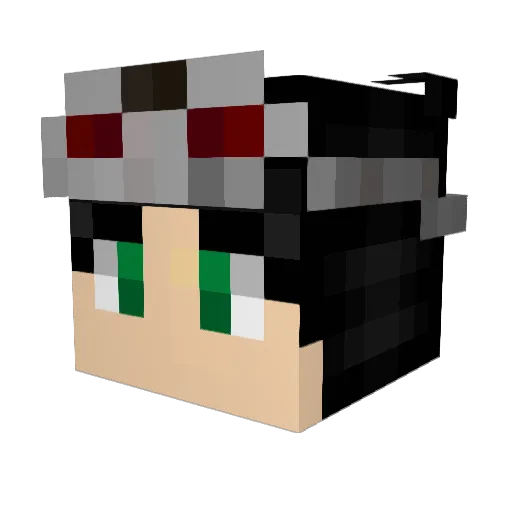 MahamU Minecraft avatar head, 3D render