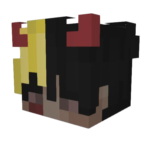 Mahason Minecraft avatar head, 3D render