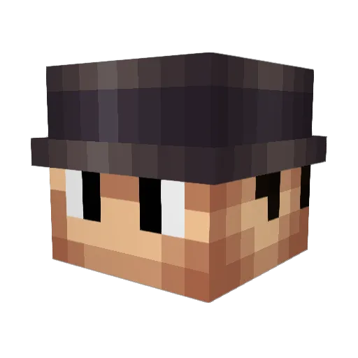 Mahatmabambi Minecraft avatar head, 3D render