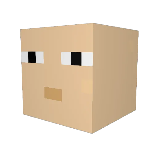 MahaviraJr Minecraft avatar head, 3D render