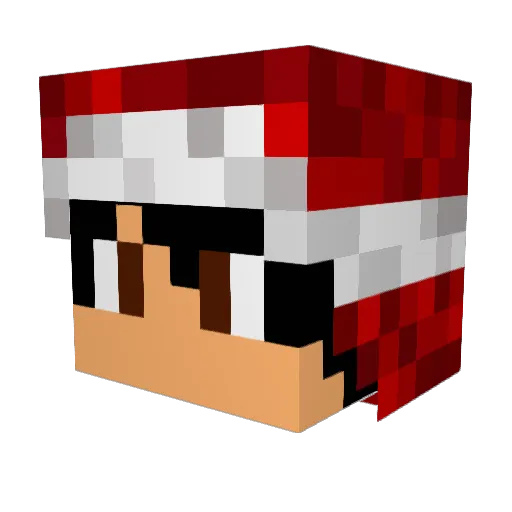 Maherhive Minecraft avatar head, 3D render