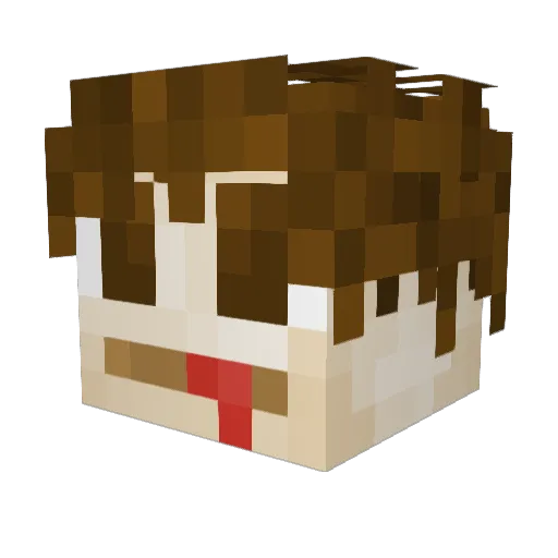 Maheskha Minecraft avatar head, 3D render