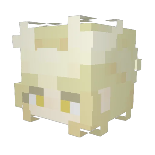 Mahgss Minecraft avatar head, 3D render