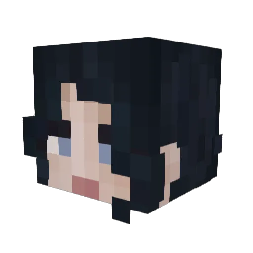 Mahhbed Minecraft avatar head, 3D render