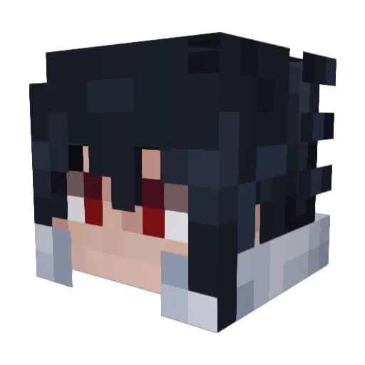 Mahiraga Minecraft avatar head, 3D render