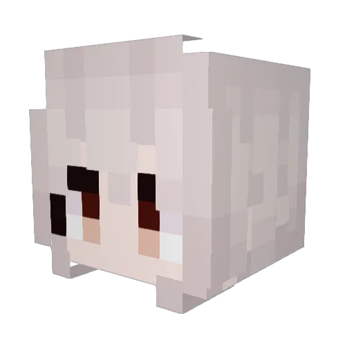 MahiroKaname Minecraft avatar head, 3D render