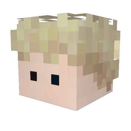 MahiroQvQ Minecraft avatar head, 3D render
