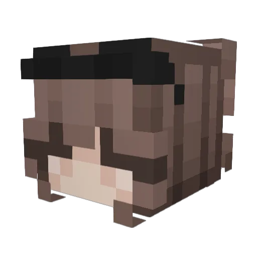 MahiroSenpai Minecraft avatar head, 3D render