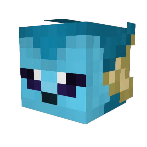 Mahirou Minecraft avatar head, 3D render