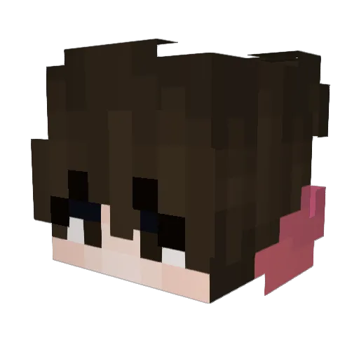 Mahiya_ Minecraft avatar head, 3D render