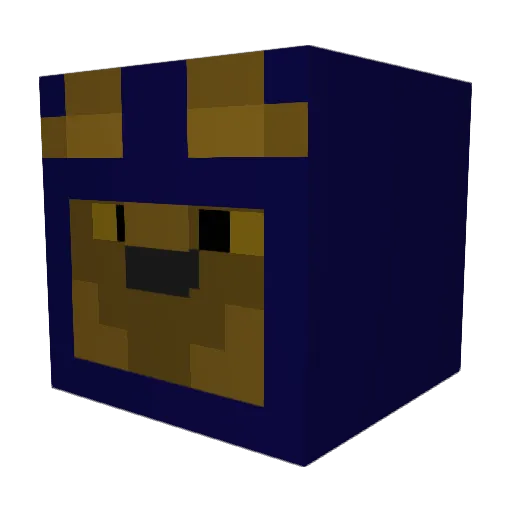 Mahjini Minecraft avatar head, 3D render