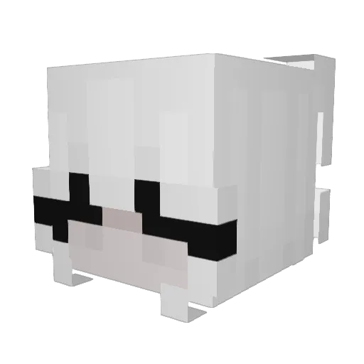 Mahkkjkk Minecraft avatar head, 3D render