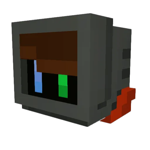 Mahmoud_Top Minecraft avatar head, 3D render