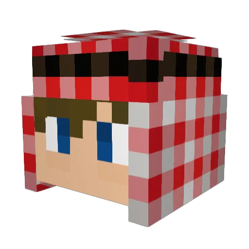 Mahmudd Minecraft avatar head, 3D render