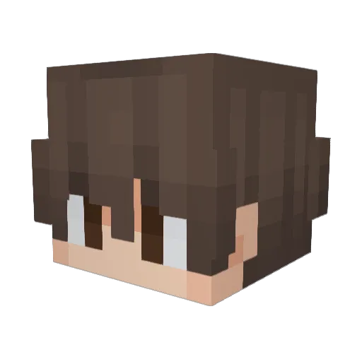 Mahnehz Minecraft avatar head, 3D render