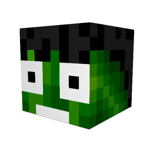 Mahnos Minecraft avatar head, 3D render