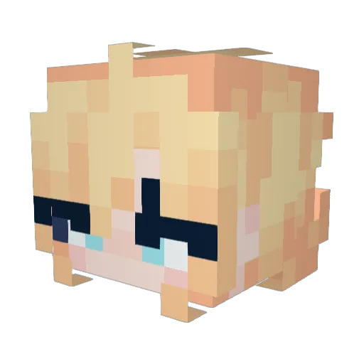 MahouShoujoAlice Minecraft avatar head, 3D render