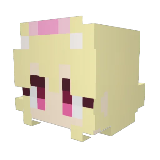 Mahowee Minecraft avatar head, 3D render