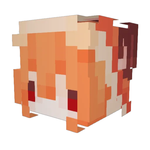 Mahrru Minecraft avatar head, 3D render