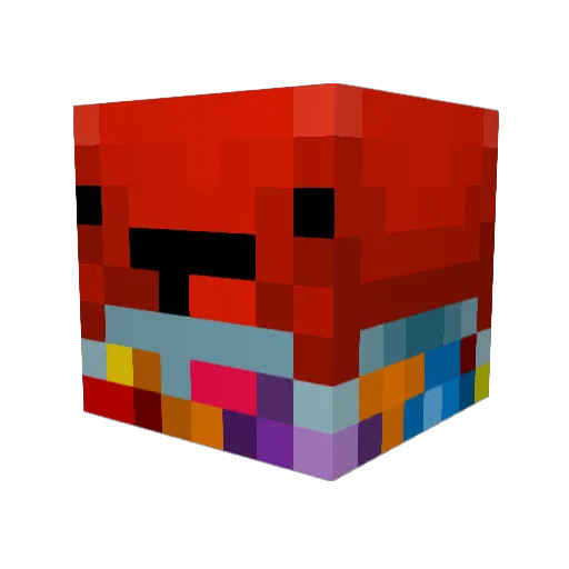 Mahstash Minecraft avatar head, 3D render