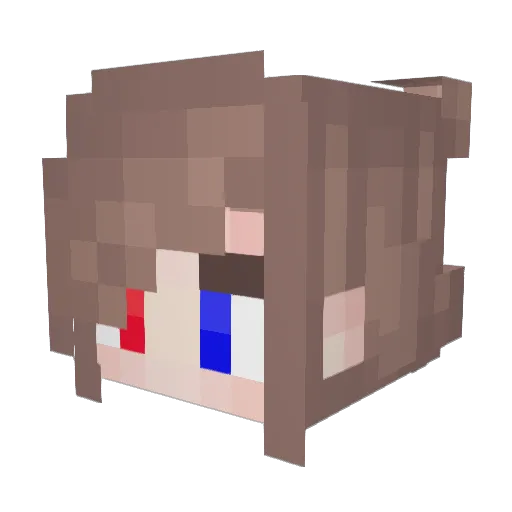 Mai336 Minecraft avatar head, 3D render
