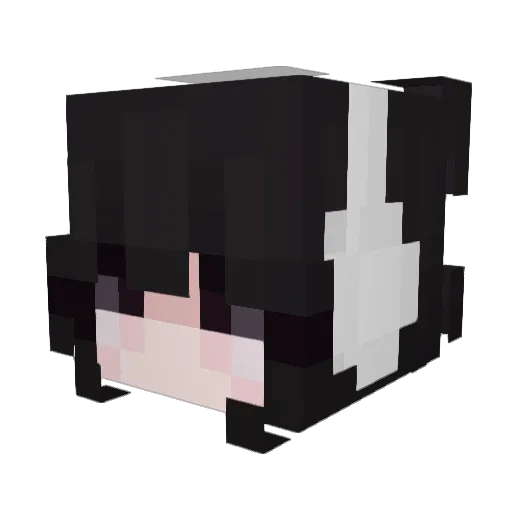 MaiGala Minecraft avatar head, 3D render