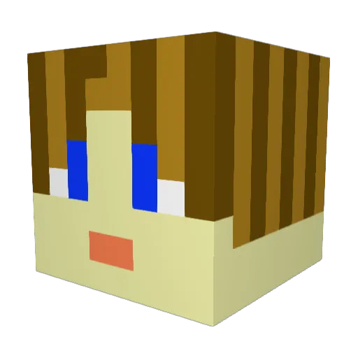 MaiPaii_ Minecraft avatar head, 3D render