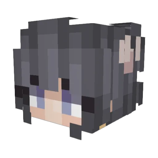 MaiSan Minecraft avatar head, 3D render