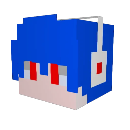 MaiTai174 Minecraft avatar head, 3D render