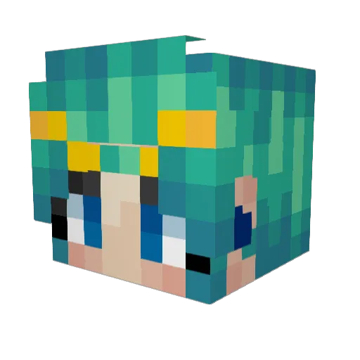 MaiThaii Minecraft avatar head, 3D render