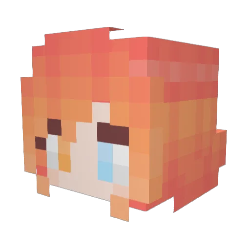 Mai_Bee Minecraft avatar head, 3D render