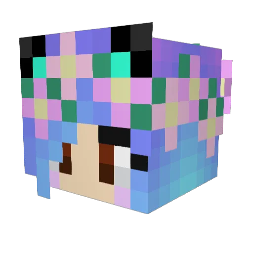 Mai_Hime Minecraft avatar head, 3D render
