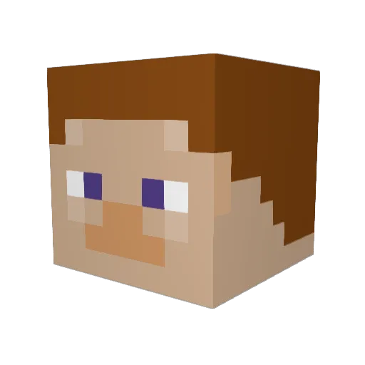 Mai_len Minecraft avatar head, 3D render
