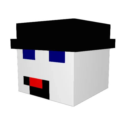 MaiaMan Minecraft avatar head, 3D render