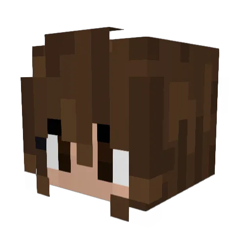 MaiaMilanez Minecraft avatar head, 3D render