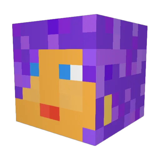 MaiaMist Minecraft avatar head, 3D render