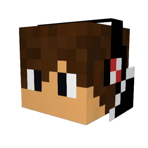 MaiaPT Minecraft avatar head, 3D render