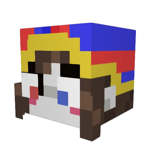 Maiasaura Minecraft avatar head, 3D render