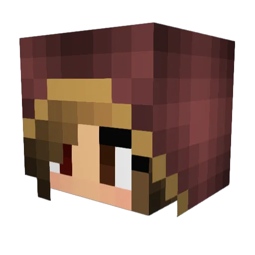 Maichelas Minecraft avatar head, 3D render
