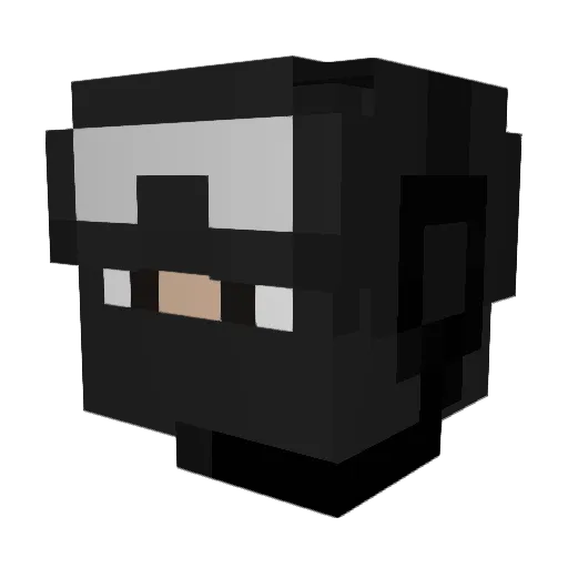 Maichuuu Minecraft avatar head, 3D render