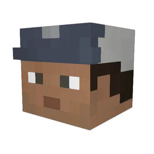 Maicon Minecraft avatar head, 3D render