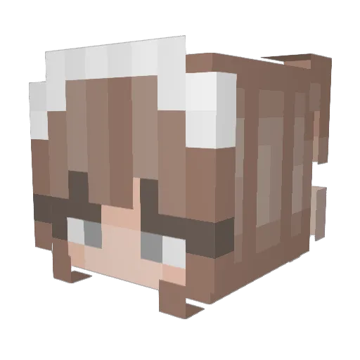 Maid4ArminArlert Minecraft avatar head, 3D render